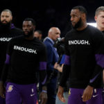 Lakers, Hawks wear warm-up shirts showing support for Thousand Oaks shooting victims