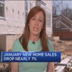 January new home sales drop nearly 7%