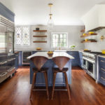Blue, Brass and Built-Ins Transform a Tudor Revival Kitchen (7 photos)