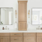 10 Bathrooms With White-and-Wood Double Vanities (10 photos)