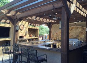 Covered Bar Area and Patio